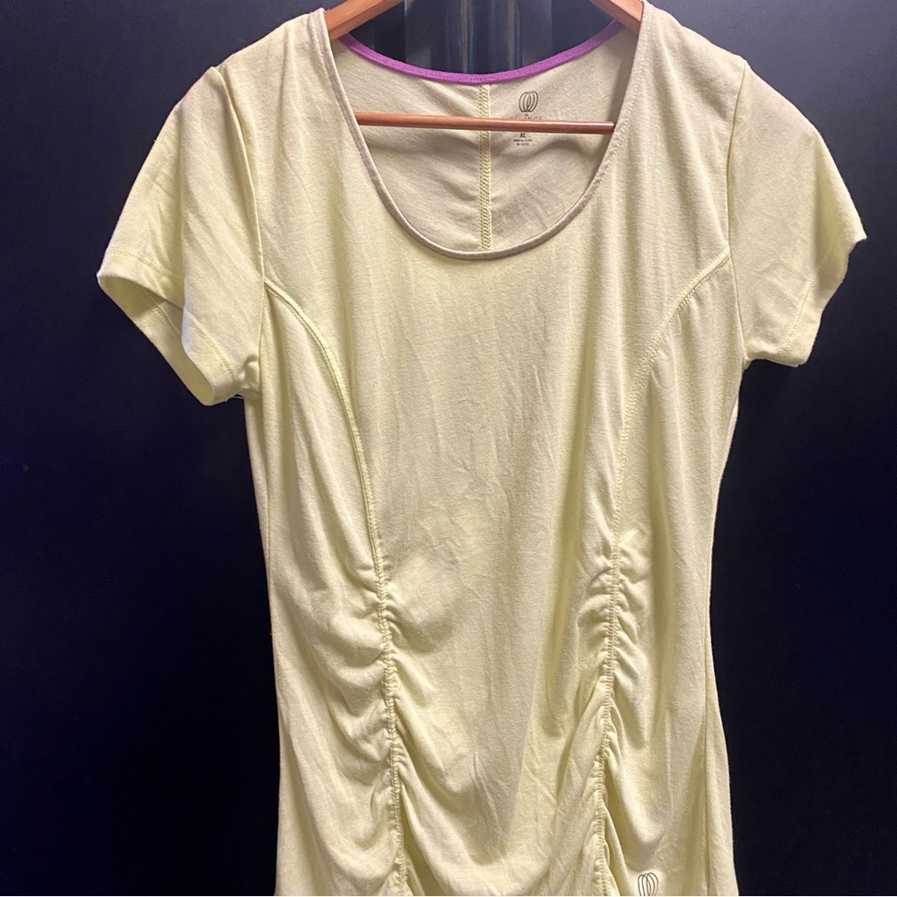 Balance Collection Light Yellow Short Sleeve Top